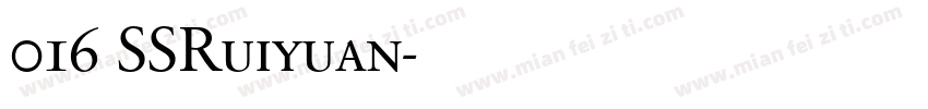 016 SSRuiyuan字体转换